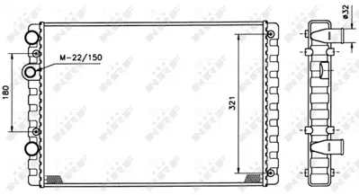 NRF 509520 Vw Polo 1.9d 95-Radiator 6N0121253AK 6N0121253L