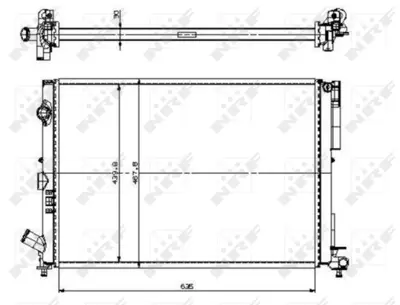 NRF 509526 Motor Radyator Laguna 1,8 Rn / Rt / Rxe 2,0 Rt / Rxe 2,2 D Rn / Rt / Rxe (1 Sıra Alb Sıstem) (635x43 8660000462