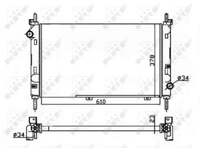 NRF 509528A Ford Mondeo 1.8d 97-Radiator 93BB8005EF