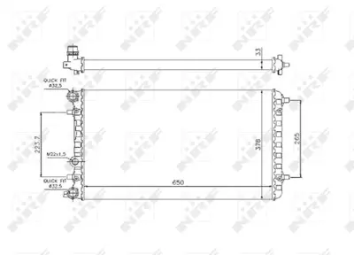 NRF 509644 Vw New Beetle 1.8 98-Radiator 1C0121253C