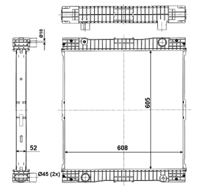 NRF 509713 Motor Su Radyatörü Mercedes Truck Evobus Cıtaro A0025011401