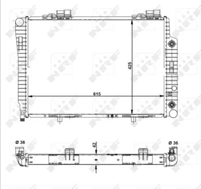 NRF 51281 Motor Su Radyatoru W202 93>00 S202 96>01 S210 96>97 R170 00>04 R171 08>11 A2025003203