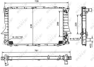 NRF 51321 Motor Su Radyatoru Audı 100 2.6 91- 4A0121251R