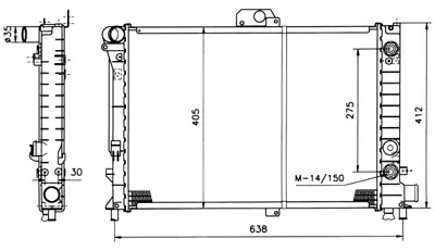 NRF 514141 Saab 9000 2.3 85-Radiator 7550098