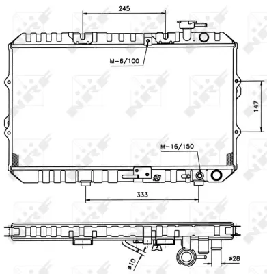 NRF 516354 Honda Civic 1.3 84-Radiator 19010PE1676