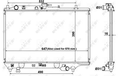 NRF 516511 Mazda 323 1.3 89-Radiator B61S15200E