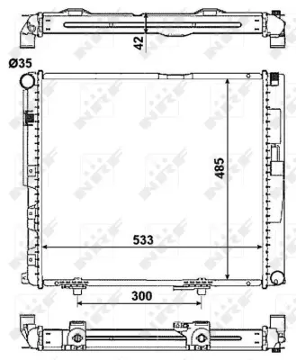 NRF 516572 Mercedes 200-Series 2.5d 85-Radiator A1245002103