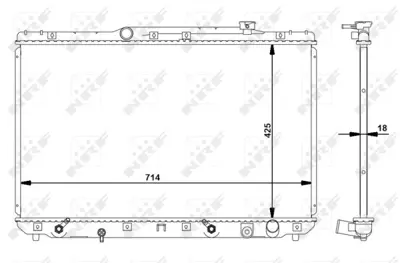 NRF 516721 Toyota Camry 2.2 92-Radiator 1640074760