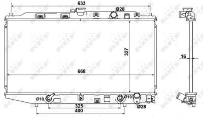 NRF 516728 Honda Civic 1.4 88-Radiator 19010PM3902