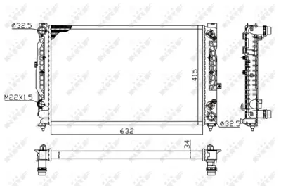 NRF 519504A Motor Su Radyatoru Audı A6 2.4 97- 8D0121251BB 8D0121251L