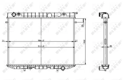 NRF 519532 Opel Frontera 2.5d 92-Radiator 91153279