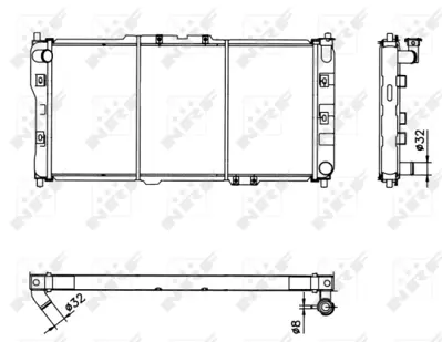 NRF 52017 Mazda 323 1.5 94-Radiator BPL715200