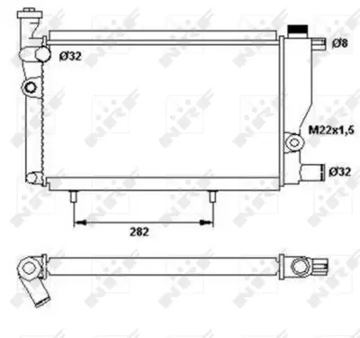 NRF 52024 Motor Su Radyatoru Peugeot 205 1.4 88- 1300K7