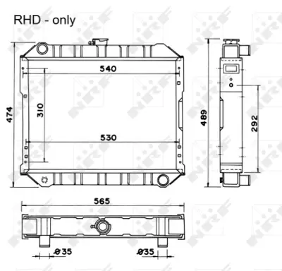 NRF 52038 Nıssan Vanette 2.0d 86-Radiator 21400Y9506