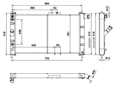 NRF 52056 Daewoo Aranos 1.8 95-Radiator 96182648