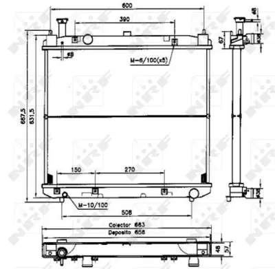 NRF 52231 Toyota Hiace 2.5d 96-Radiator 1640030110