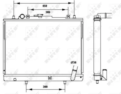 NRF 52233 Mıtsubıshı L200 2.5d 97-Radiator MR281023