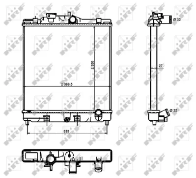 NRF 526356 Honda Civic 1.6 96-Radiator 19010P30G03