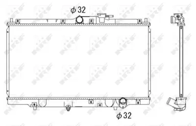 NRF 526717 Honda Prelude 2.0 97-Radiator 19010POFJ02