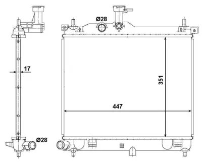 NRF 53029 Hyundaı İ10 1.1 08-Radiator 253100X330