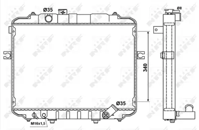 NRF 53034 Hyundaı H100 2.5d 96-Radiator 253104B001