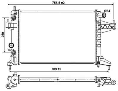 NRF 53035 Opel Corsa 1.4 01-Radiator 9201958