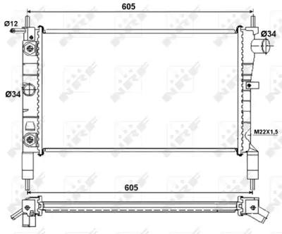 NRF 53036 Motor Su Radyator Mekanık Astra F X14xe X16xel 90412253