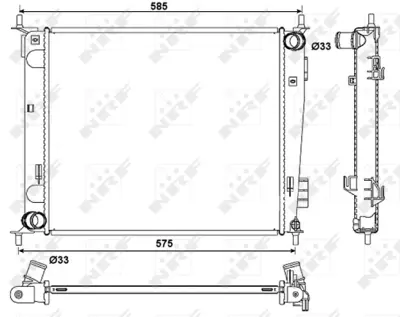 NRF 53057 Kıa Soul 1.6 09-Radiator 253102K000