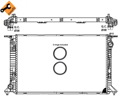 NRF 53065 Audı A5 4.2 08-Radiator 8K0121251S