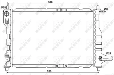 NRF 53068A Daewoo Matiz 0.8 05-Radiator 96591475