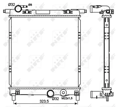 NRF 53101 Vw Up 1.0 12-Radiator 1S0121253P