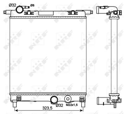 NRF 53102 Vw Up 1.0 12-Radiator 1S0121253P