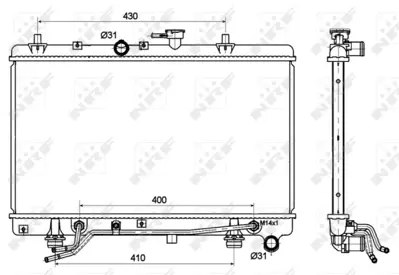 NRF 53119 Kıa Rio 1.3 00-Radiator 25310FD000