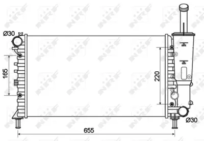 NRF 53124 Fıat Punto 1.2 00-Radiator 51724191