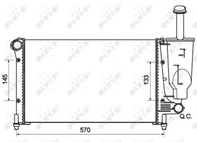 NRF 53128A Motor Su Radyatoru Fıat Panda 1.1 04- 51773191