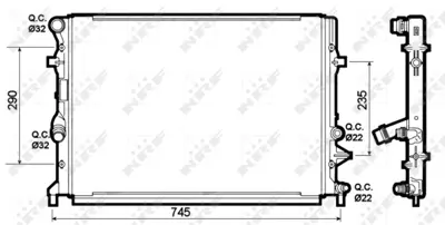 NRF 53139 Vw Golf 1.2 09-Radiator 1K0121251CL