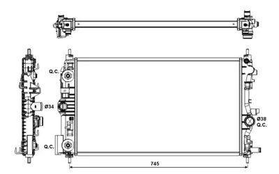 NRF 53143 Opel Zafira 2.0d 12-Radiator 39074661