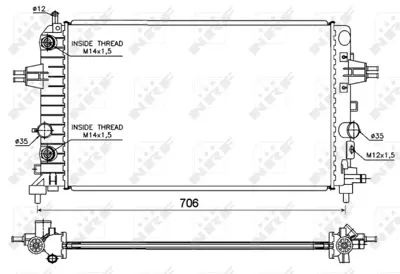 NRF 53144 Motor Su Radyatoru A.T. Astra H 04>14 Z16xer Zafıra 1.8 05> 13170111