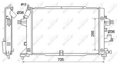 NRF 53145 Opel Astra 1.9d 04-Radiator 13184736