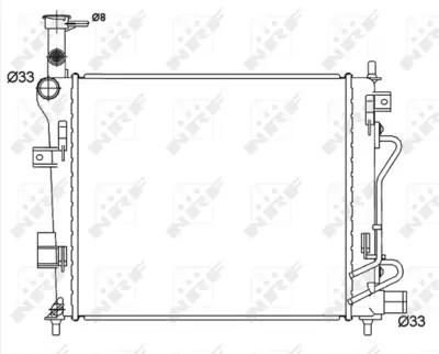 NRF 53147 Kıa Picanto 1.2 11-Radiator 253101Y350