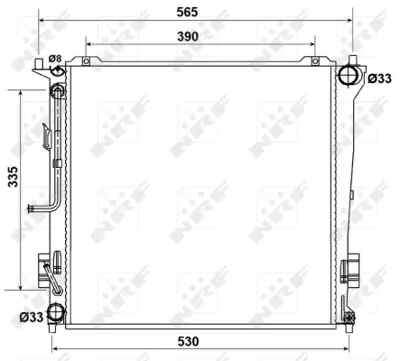 NRF 53163 Kıa Ceed 1.6d 07-Radiator 253102H650 253102L650