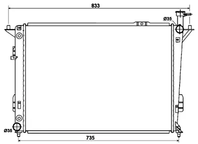 NRF 53168 Hyundaı Santa Fe 2.2d 06-Radiator 253102B970