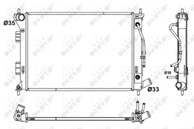 NRF 53172 Hyundaı Elantra 1.6 11-Radiator 253103X101