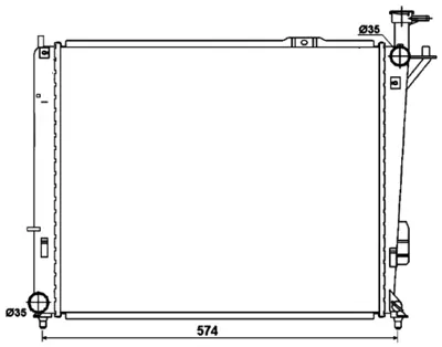 NRF 53174 Hyundaı Santa Fe 2.2d 06-Radiator 253102B850