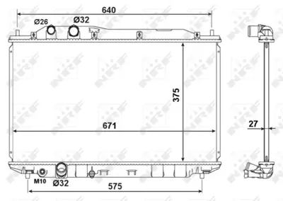 NRF 53186 Honda Civic 1.8 06-Radiator 19010RNAJ51