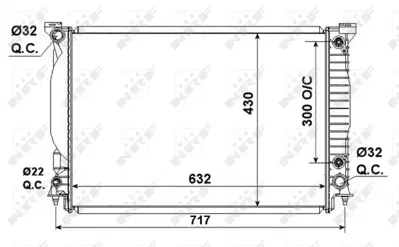 NRF 53190 Audı A4 3.0 01-Radiator 8E0121251S