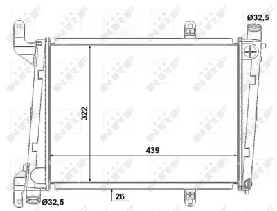 NRF 53193 Motor Su Radyatoru Volvo V40 1.9d 96>00 S40 1.9d 99>00 8601842