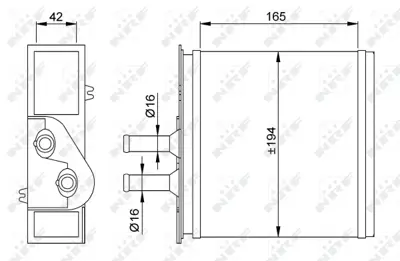 NRF 53204 Fıat Punto 1.1 94-Heat Exchanger, İnterior Heating 46722095