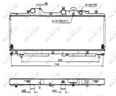 NRF 53221 Fıat Punto 1.7d 94-Radiator 7760961