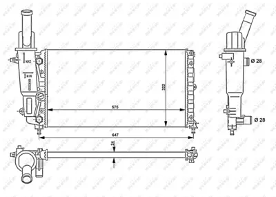 NRF 53225 Lancıa Ypsilon 1.2 96-Radiator 71736189